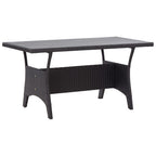 3-tlg. Garten-Essgruppe mit Kissen Poly Rattan