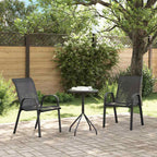 Stapelbare Gartenstühle 2 Stk. Schwarz Textilene