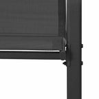 Stapelbare Gartenstühle 2 Stk. Schwarz Textilene