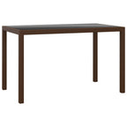 3-tlg. Garten-Essgruppe mit Kissen Poly Rattan Braun