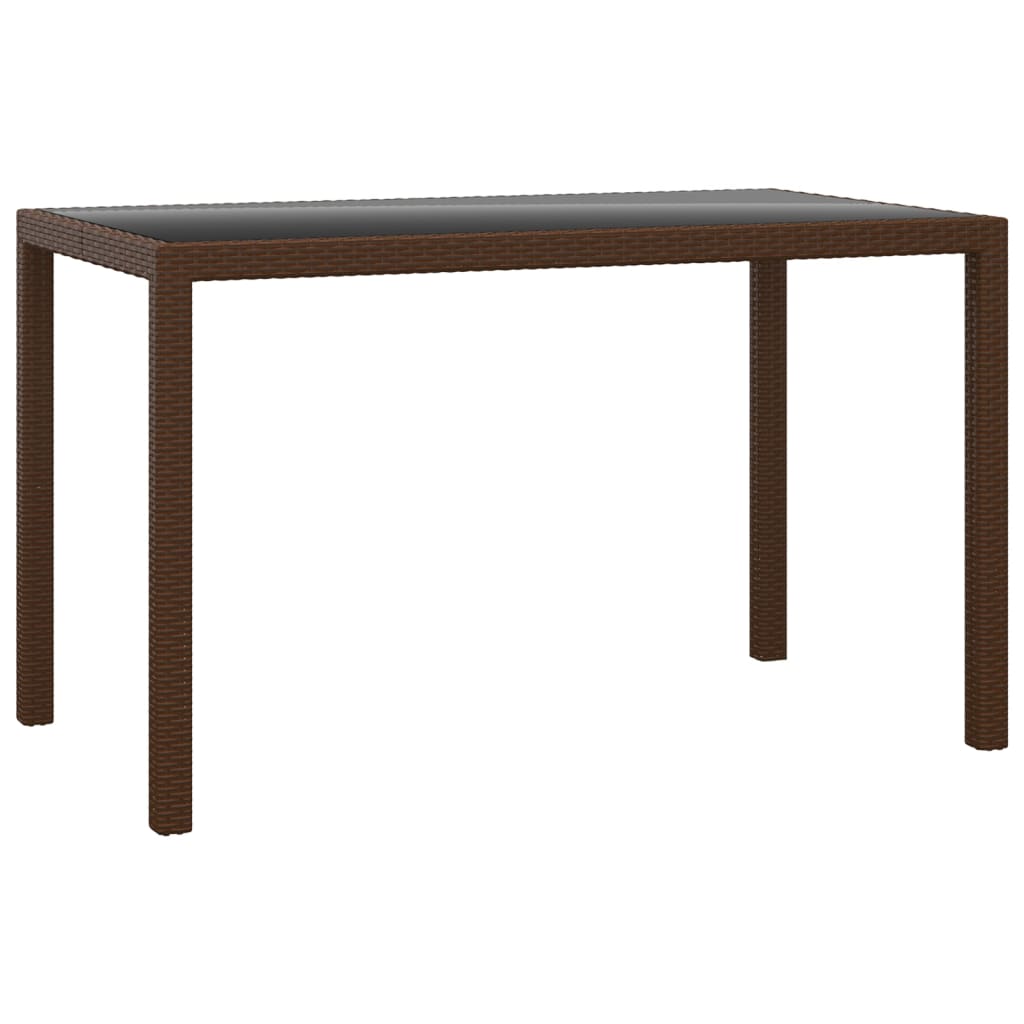 3-tlg. Garten-Essgruppe mit Kissen Poly Rattan Braun