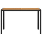 3-tlg. Garten-Essgruppe mit Kissen Poly Rattan Schwarz