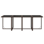 9-tlg. Garten-Essgruppe mit Kissen Poly Rattan Braun