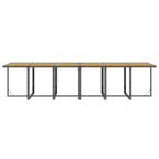 13-tlg. Garten-Essgruppe mit Kissen Poly Rattan Grau
