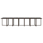 15-tlg. Garten-Essgruppe mit Kissen Poly Rattan Braun