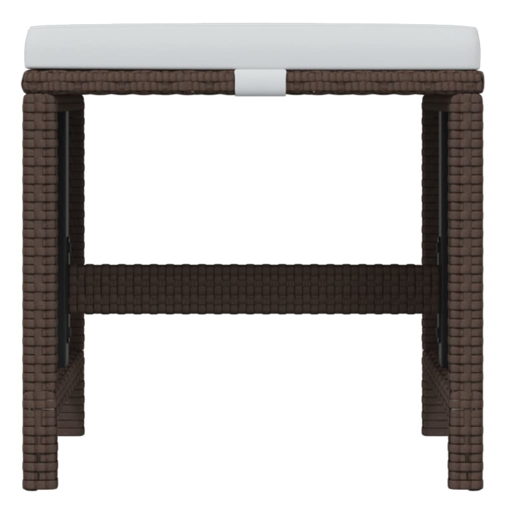 19-tlg. Garten-Essgruppe mit Kissen Poly Rattan Braun