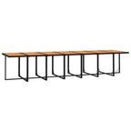 15-tlg. Garten-Essgruppe mit Kissen Schwarz Poly Rattan