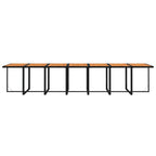 15-tlg. Garten-Essgruppe mit Kissen Schwarz Poly Rattan