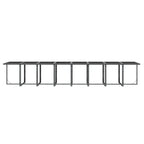 21-tlg. Garten-Essgruppe mit Kissen Poly Rattan Grau