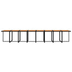 21-tlg. Garten-Essgruppe mit Kissen Schwarz Poly Rattan