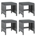 21-tlg. Garten-Essgruppe mit Kissen Grau Poly Rattan
