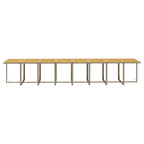 21-tlg. Garten-Essgruppe mit Kissen Poly Rattan Beige