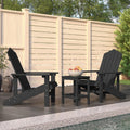 Adirondack-Gartenstühle mit Tisch HDPE Anthrazit