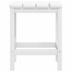 Adirondack-Gartenstuhl mit Hocker & Tisch HDPE Weiß