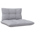 3-tlg. Garten-Lounge-Set mit Grauen Kissen Kiefernholz