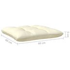 6-tlg. Garten-Lounge-Set mit Creme Kissen Kiefernholz