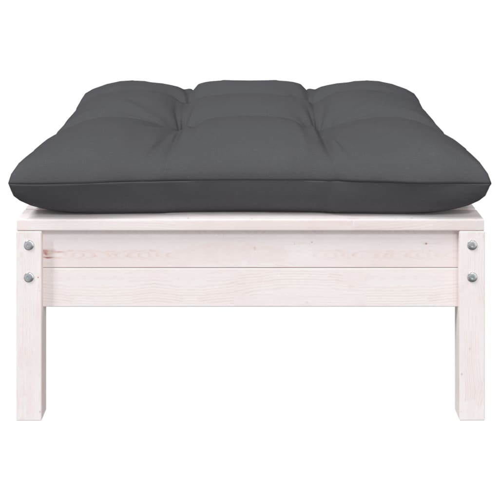 9-tlg. Garten-Lounge-Set mit Kissen Kiefer Massivholz