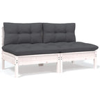 9-tlg. Garten-Lounge-Set mit Kissen Kiefer Massivholz