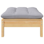 7-tlg. Garten-Lounge-Set mit Grauen Kissen Kiefer Massivholz