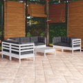8-tlg. Garten-Lounge-Set mit Kissen Kiefer Massivholz