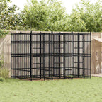 Outdoor-Hundezwinger Stahl 5,53 m²