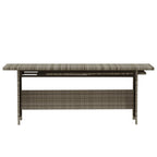 7-tlg. Garten-Lounge-Set mit Kissen Poly Rattan Grau