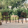 Gartenstühle 2 Stk. Mokka Polypropylen