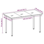 5-tlg. Garten-Essgruppe Schwarz