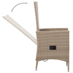 5-tlg. Garten-Essgruppe mit Kissen Beige