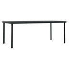7-tlg. Garten-Essgruppe mit Auflagen Grau