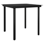 5-tlg. Garten-Essgruppe mit Auflagen Poly Rattan und Glas