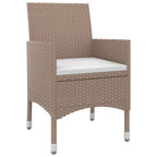 7-tlg. Garten-Essgruppe mit Auflagen Poly Rattan und Glas