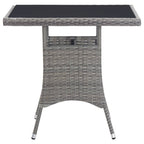 Gartentisch Grau 80x80x74 cm Poly Rattan