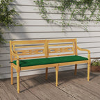Batavia-Bank mit Grünem Kissen 150 cm Massivholz Teak