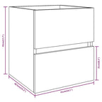 Waschbeckenunterschrank Räuchereiche 41x38,5x45cm Holzwerkstoff