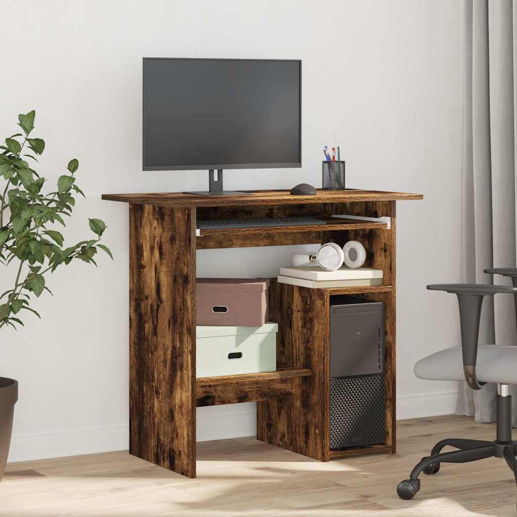 Schreibtisch Räuchereiche 80x45x74 cm Holzwerkstoff