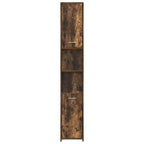 Badezimmerschrank Räuchereiche 30x30x183,5 cm Holzwerkstoff