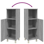 Badschrank Grau Sonoma 30x30x95 cm Holzwerkstoff