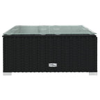 7-tlg. Garten-Lounge-Set mit Auflagen Poly Rattan Schwarz