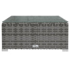 12-tlg. Garten-Lounge-Set mit Kissen Poly Rattan Grau