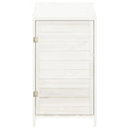 Geräteschuppen Weiß 55x52x112 cm Massivholz Tanne