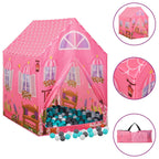 Kinder-Spielzelt mit 250 Bällen Rosa 69x94x104 cm