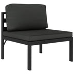 Gartensofa 4-Sitzer mit Kissen Aluminium Anthrazit
