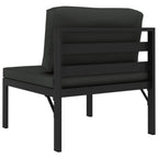 Gartensofa 4-Sitzer mit Kissen Aluminium Anthrazit