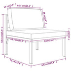Gartensofa 4-Sitzer mit Kissen Aluminium Anthrazit