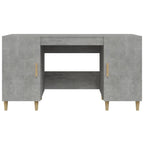 Schreibtisch Betongrau 140x50x75 cm Holzwerkstoff