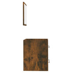 Badschrank mit Spiegel Räuchereiche 41x38,5x48 cm