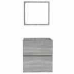 Badschrank mit Spiegel Grau Sonoma Holzwerkstoff