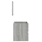Badschrank mit Spiegel Grau Sonoma Holzwerkstoff