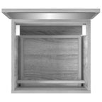 Badschrank mit Spiegel Grau Sonoma Holzwerkstoff